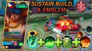 BAXIA SUSTAIN BUILD & EMBLEM 🔥OP😱|| BAXIA HEALING GALING BUILD|| BAXIA BUILD TOP 1 GLOBAL (MLBB)