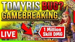 Tomyris BUG? GAMEBREAKING 🔴1Mil Skill-DMG - Rise of Kingdoms ROK Fleisch