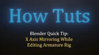 X Axis Mirroring For Armature Rigging Blender Tutorial