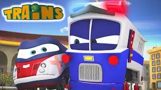 Train cartoon | Super wings | Collection 325