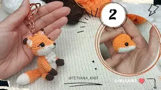 Amigurumi Fox Keychain Crochet | Part 2: How to Make the Head Step by Step 🦊