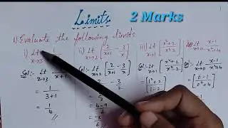 Inter 1st year Maths 1b limits 2 Marks questions