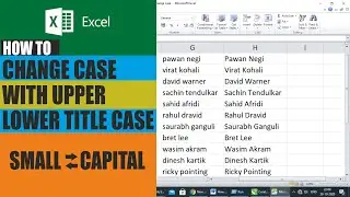 How to Change Small letter to Capital letter in MS Excel
