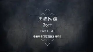 黑猫社网赚36计第21计：无风险暴利现货套钱项目