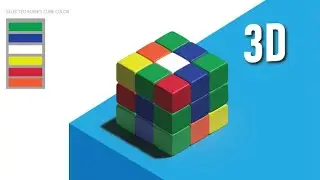 How to create 3D Rubik's Cube in Illustrator || 3D Design