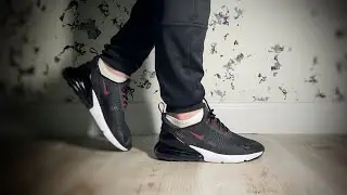 Nike Air Max 270 DZ4402-001 black grey on feet