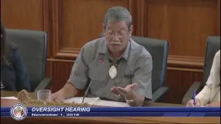 Oversight Hearing - Sen. Joe S. San Agustin - November 1, 2018 9am