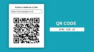 Générateur de QR Code en HTML CSS JS