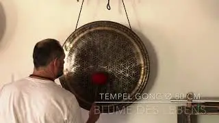 Tempel Gong mit Blume des Lebens - ø 80 cm