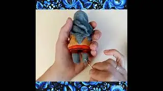 Ватные игрушки своими руками - "Девочка с хворостом"
