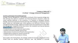 CA Final SFM New Course - Selected Theory Chapters by CA Vinesh Savla