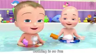 Johnny and caillou have a bath