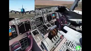Autoland Boeing 747 X-plane mobile with one autopilot engaged, how it looks like✈️🧑🏻‍✈️🧑🏻‍✈️