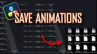 SAVE your Animations / DaVinci Resolve / Tutorial