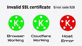 Invalid SSL certificate Error code 526