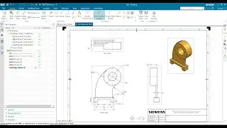 Siemens NX Tutorial : How to convert 3D to 2D Drawing | Drafting tutorial in NX