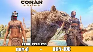 I Survive 100 Days in Impossible Hardcore Conan Exiles 🔥: Conan Exiles 100 Days Survival [ Hindi ]