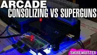Arcade Consolizing vs Superguns - Arcade Showcase & Vectrex De-Buzz PCB Reveal | SmokeMonster