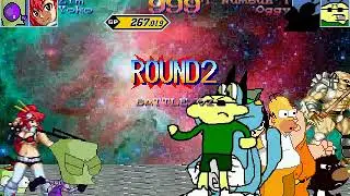 Mugen Zim, Yoko, Homer, Peter, Numbah One, Oggy, Milk, Skunk