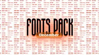 FONTS PACK! ( DECEMBER ) | FREE TO USE - 2023