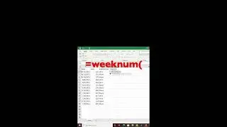 How to quickly find the week number in Excel short video #shorts #excel #exceltips