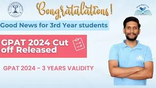 GPAT 2024 RESULTS & CUTOFF | VALIDITY | Congratulation | Pharmaminds 