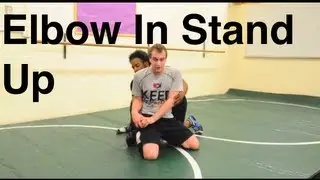 Elbow In Seal Off Stand Up Escape: Basic Bottom Wrestling Moves and Technique For Beginners