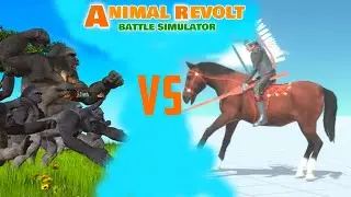 animal revolt gorilla vs horsemen || animal revolt battle pc simulator godzilla gameplay