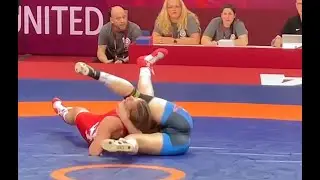 Women's Wrestling 68kg   Amazing Comeback from 1 9 Won by Pin