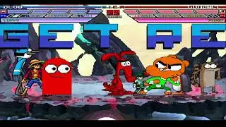 MUGEN Fight - Bloo, Luffy, Izuku Midoriya, and Aardvark vs. Gumball, Pingu, Rigby, and Mordecai