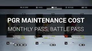PGR Maintenance Cost. Monthly Pass, Battle Pass (CN Server)