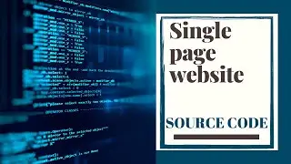 Single page website | Source code
