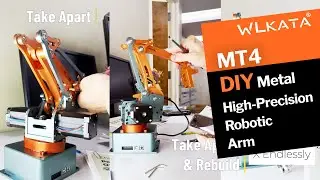 WLKATA MT4 Rebuildable Metal Robotic Arm - High Performance Perfect for Robotics Learning Robot Arm