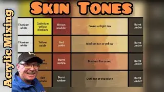 Mixing flesh tone acrylic painting: How to mix & match skin tones