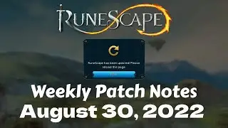 Runescape 3 Weekly Patch Notes: August 30 2022. NEW YAK TRACK