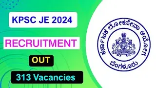 KPSC JE Recruitment 2024 | Notification Out | Full Detail Explained by MDE