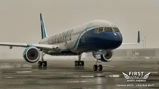 Real 737 Pilot LIVE | Flight Factor 757 in X-Plane 12 | Charlotte - Little Rock