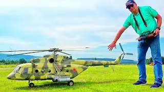 STUNNING HUGE MI-MIL17 RC SCALE TURBINE HELICOPTER FLIGHT DEMONSTRATION