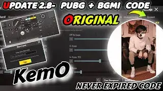 UPDATE 2.8 | KEMO SENSITIVITY | KEMO SENSITIVITY CODE | KEMO CONTROL CODE | PUBG/BGMI