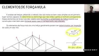 Elementos de Força Nula - Treliças