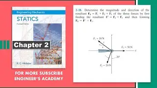 2-18 | Hibbeler Statics 14th Edition (Chapter 2) | Engineers Academy