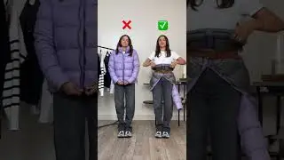 😱💥 Best Trick To Make Cropped Jacket From Puffer Jacket With A Belt 