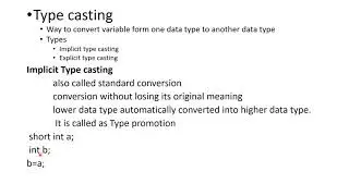 C Type Casting