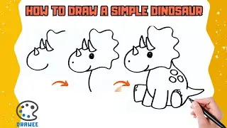 How to draw a Simple Dinosaur