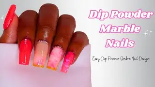 EASY DIP POWDER MARBLE NAILS
