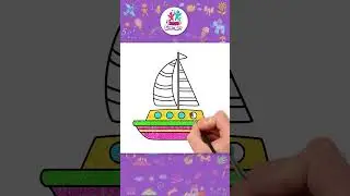 ✏️How to Draw A Sailboat⛵ #shorts #drawing #howtodraw #shorts #youtubeshorts