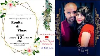 Join Us Virtually For The Wedding Of  RONITA with VINAY