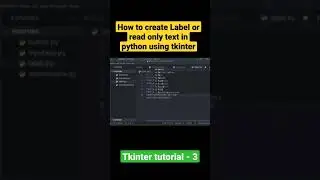 how to create Label or read only Text in python using tkinter 