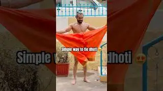 Simple and easy way to tie dhoti 😍 step by step 😍 #ytshorts #shorts #youtube #dhoti #tutorial