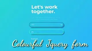 Jquery Contact form with Html ,CSS and Javascript.(codepen)